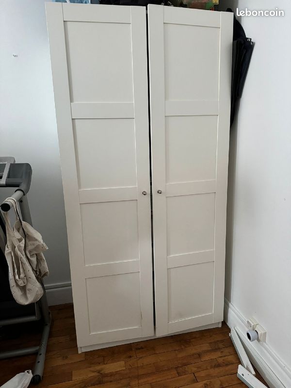 2 Armoires blanches 2m×1mx60 (image 1)