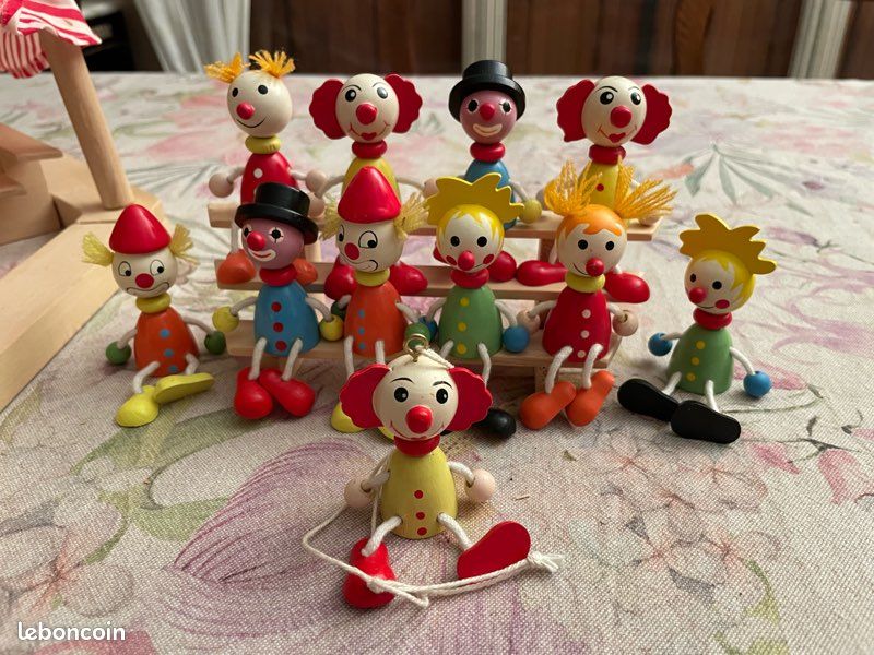 Jouet cirque en bois vintage - Grenier d'enfance