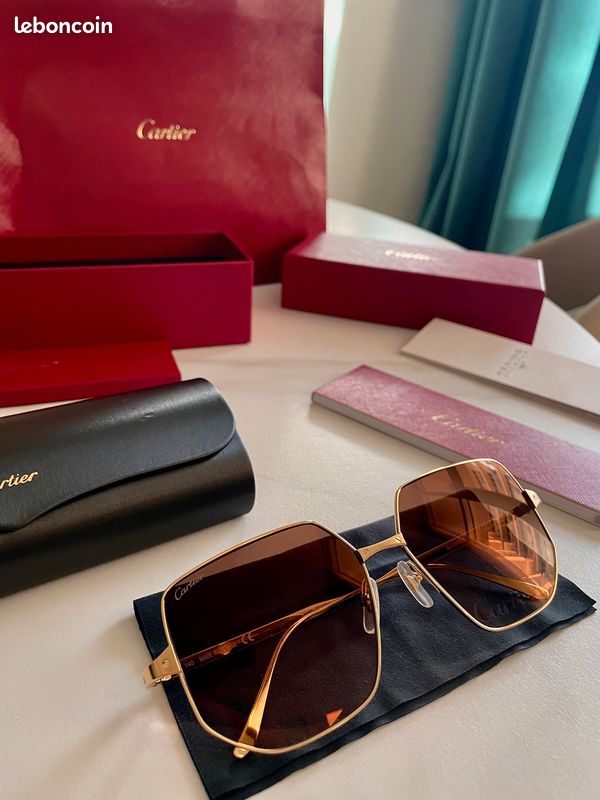 Lunette de soleil Cartier modèle CT0327S 002 XL, neuf authentique