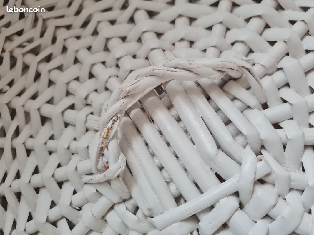 Panier à linge osier blanc (image 5)