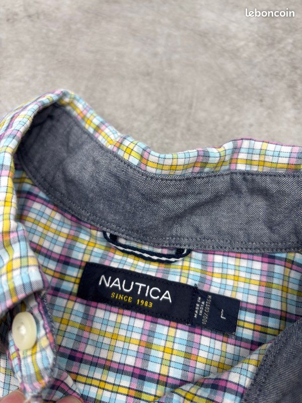 Chemise Homme à Carreaux Manches Courtes Nautica XL | Multicolore
