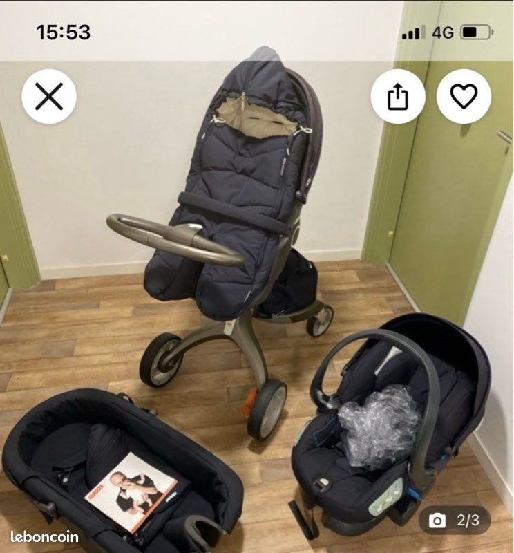 Poussette stokke trio complète (image 2)
