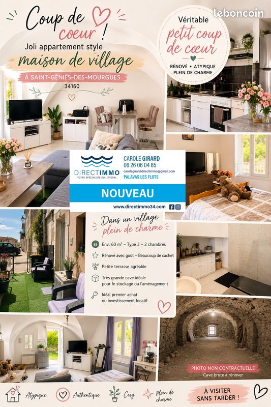 Appartement 3 pièces 58 m² · à Saint-Geniès-des-Mourgues · 58 m² · 169 000 €
