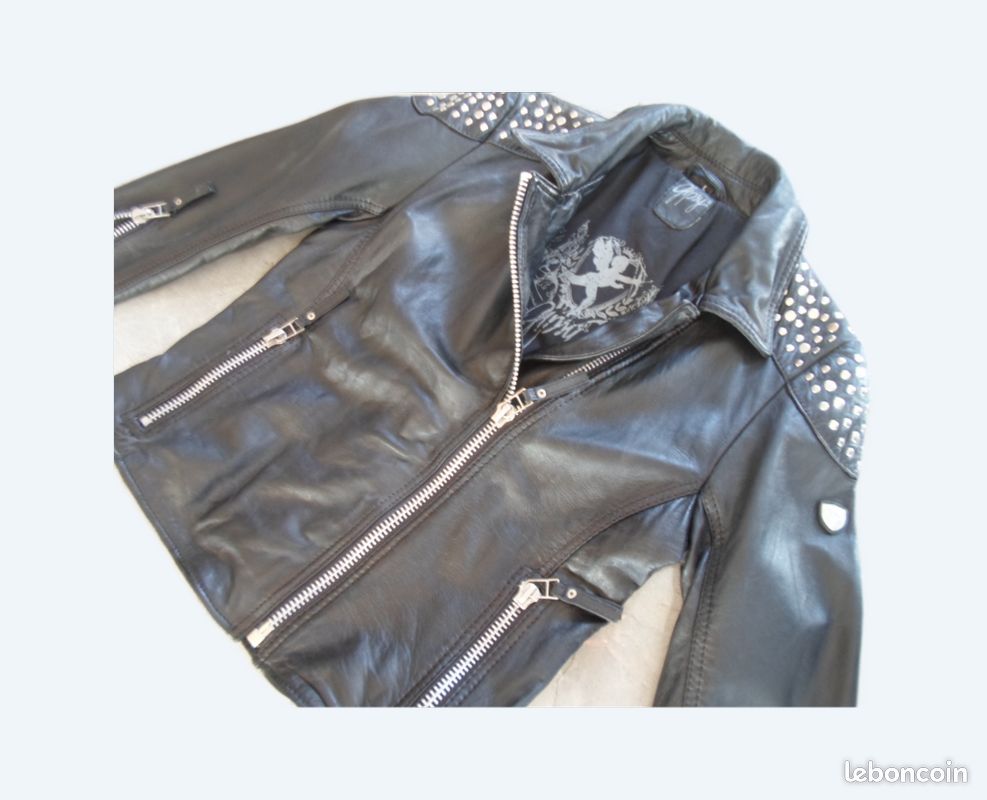 Veste Gipsy moto cuir femme Taille 38 neuf Vêtements