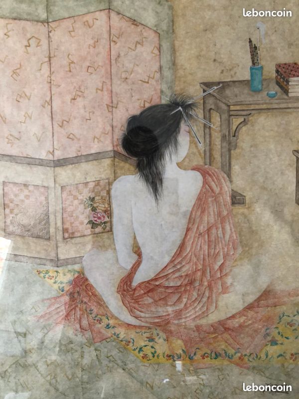 Sublime aquarelle d'Anne Sterna XXème (image 1)