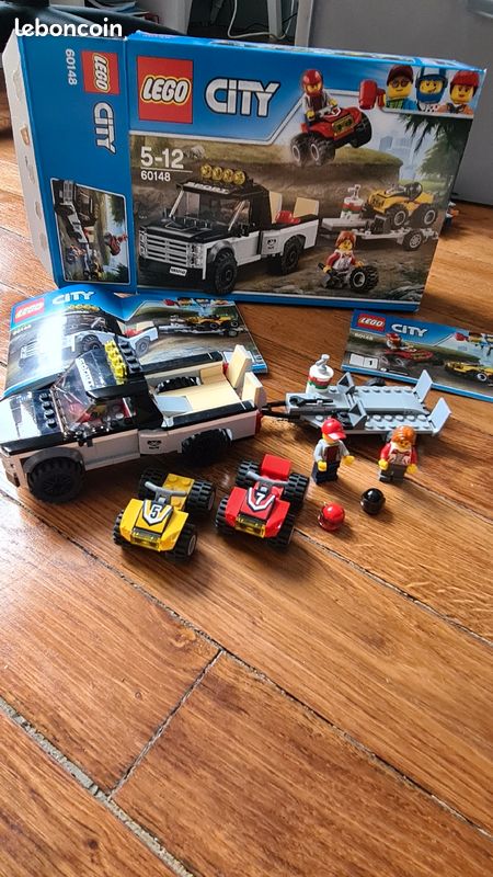 Lego voiture pick up avec quads et remorque 60148 (image 4)