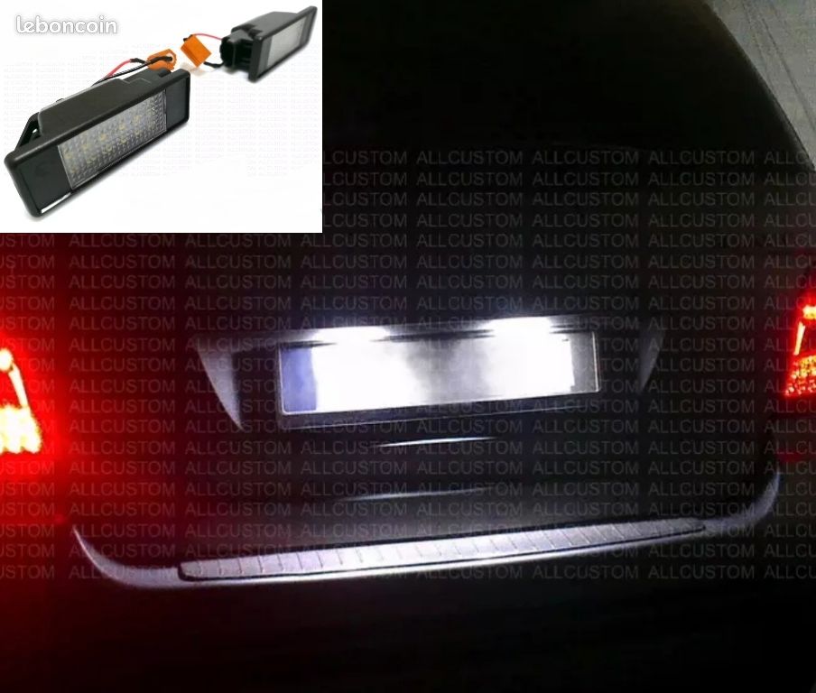 2 x Modules Eclairages led blanc puissant ampoules lumiere plaque immatriculation pour MERCEDES vito viano W639 2003-2014 109 111 115 119 120 122 123 126 3.0 3.5 V6 AMG brabus (image 1)