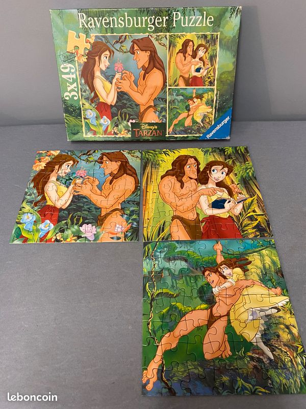 3 puzzles enfant 49 pièces tarzan (image 3)
