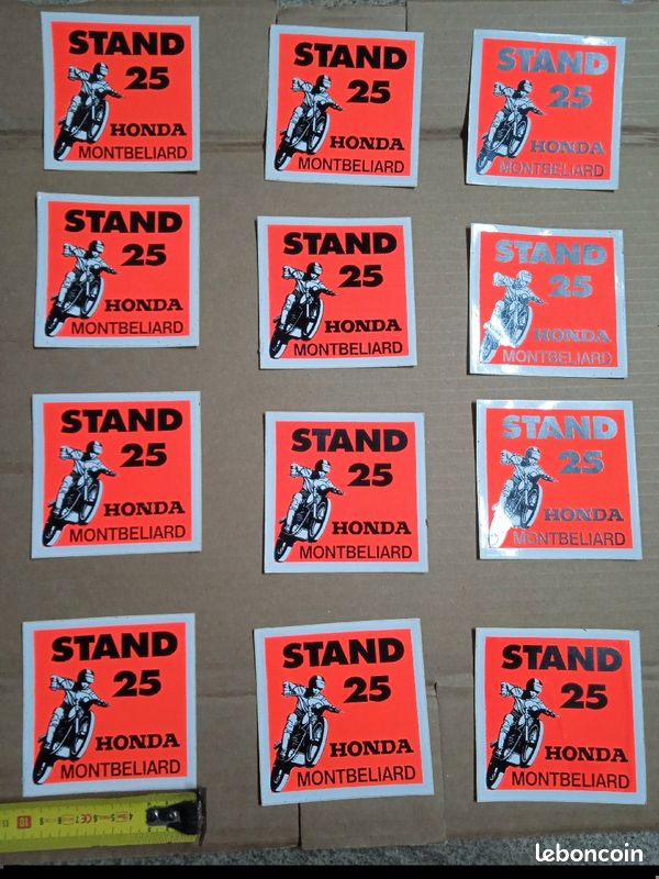 Autocollants moto Stand 25 HONDA Montbéliard (image 2)