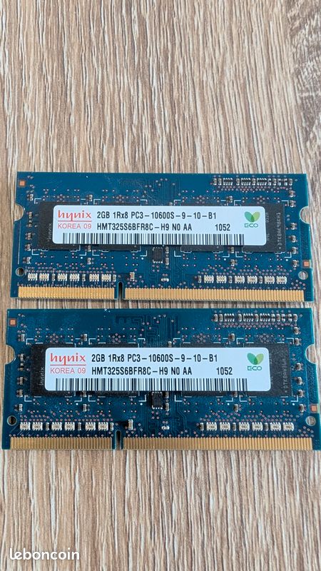 Lot de 6 barrettes mémoire DDR2 (7 Go) - Accessoires informatique