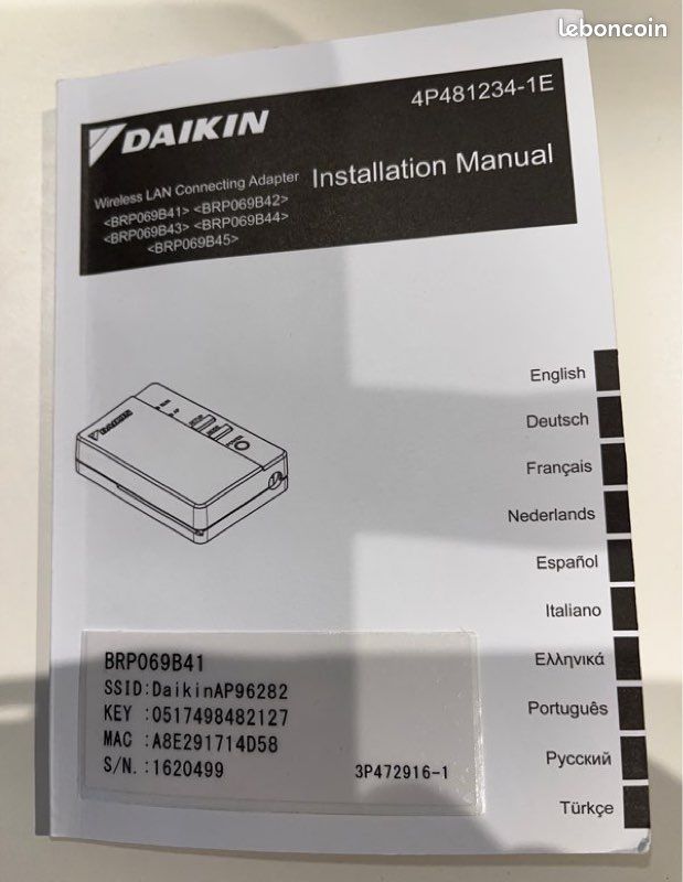 Carte Daikin BRP069B41 - Online Controller pour systeme Splits
