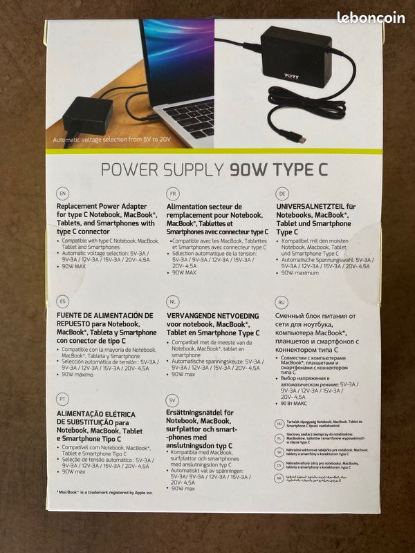 Chargeur Port Connect 90W Type C neuf (image 2)