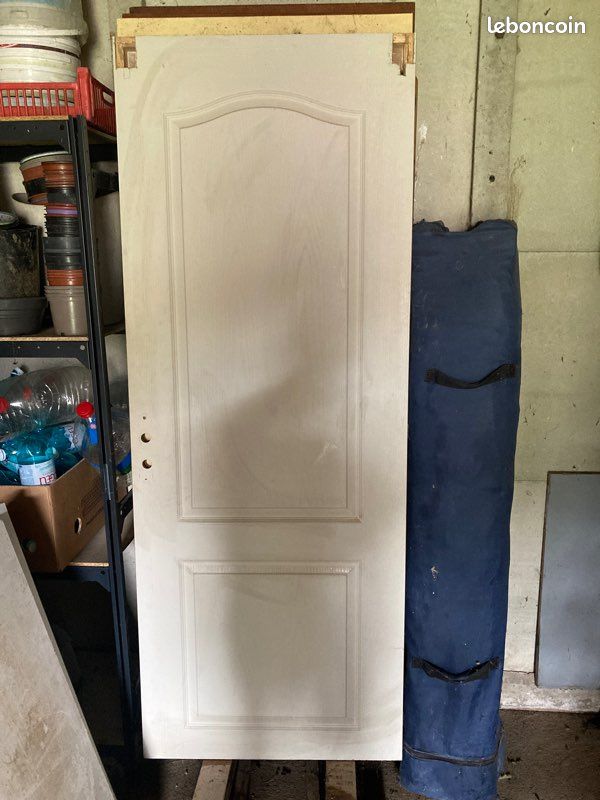 Porte bois blanche (image 1)