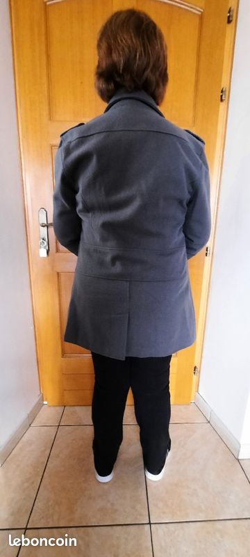 Manteau caban gris t42 (image 3)