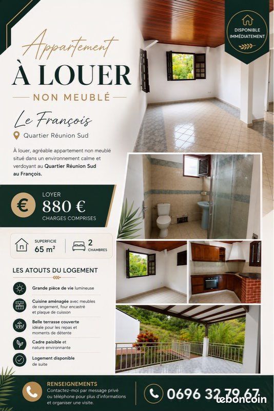 Appartement 3 pièces 65 m² · à Le François · 65 m² · 880 €
