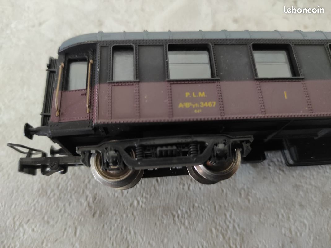 Jouef 2 voitures -wagons OCEM-RA-PLM 1et2 cl (image 3)