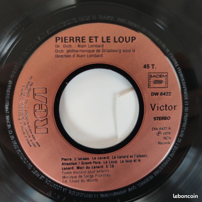 Sergei Prokofiev – Pierre Et Le Loup - Vinyle/7"/45tr (image 2)