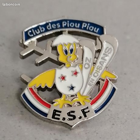 Insigne broche médaille de ski ESF CLUB PIOU PIOU nouvelle