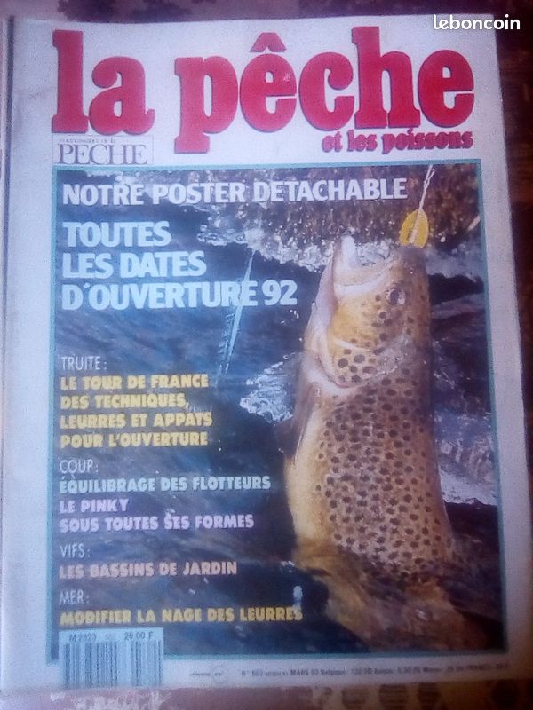 Lot 3 Magazines Anciens – La Pêche Et Les Poissons – Années 1983/88 – Bon état