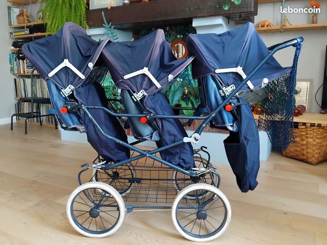 Poussette triple Bébé Confort – Transformable en poussette double – pratique (image 1)