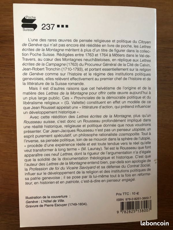 Rousseau Lettres écrites de la montagne (image 3)