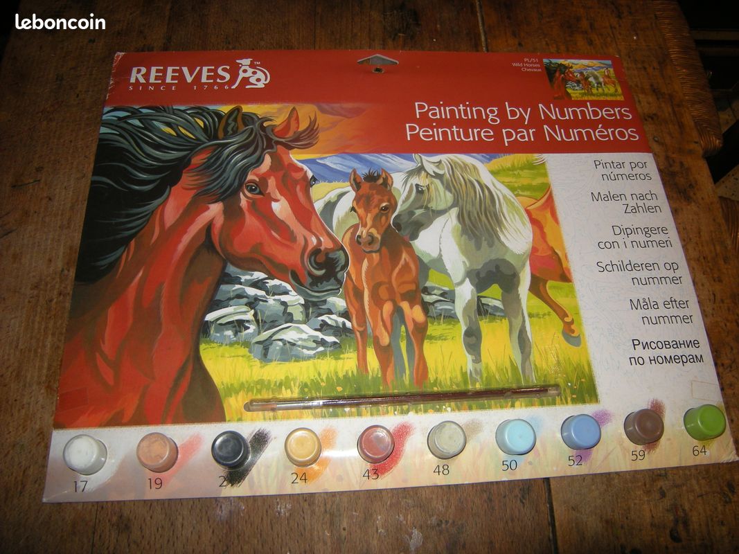 Tableau peinture chevaux (image 1)