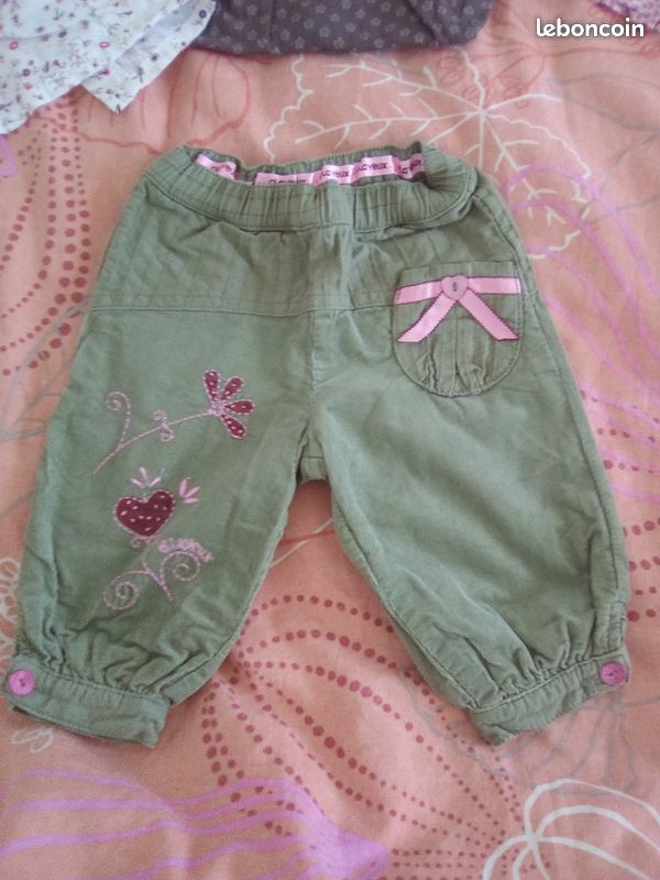 Pantalon fille 3 mois (image 1)