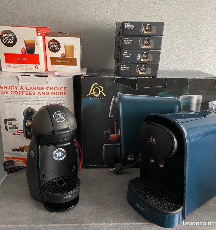 Lot de 2 cafetières avec capsules offerte (image 1)