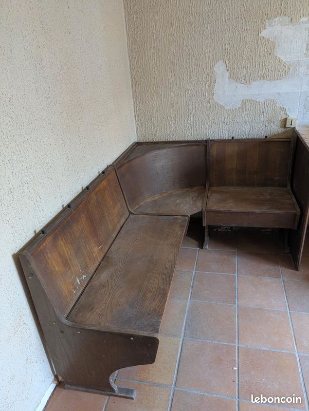 Banc d'angle banquette bois (image 1)