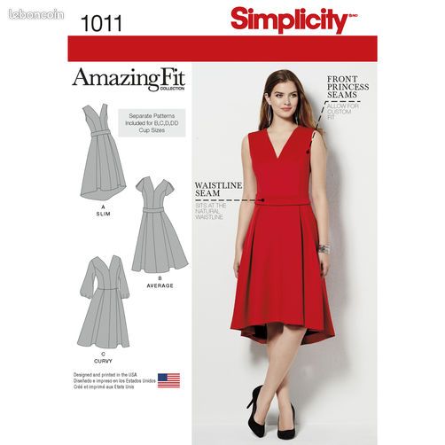 Patron couture Simplicity 1011: Robes (image 1)