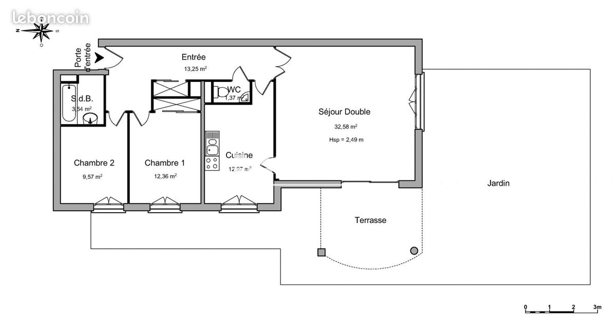 Appartement 3 pièces 86 m² · à Lille · 86 m² · 1 016 €/mois