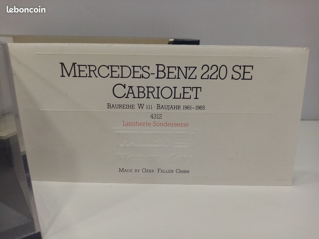 Lot FALLER mercedes benz 220 SE cabriolet (image 13)