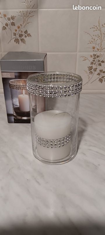 Lot De 2 Photophores En Verre Argent Et Doré 12x12x10 Cm | Truffaut