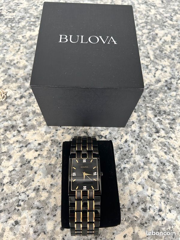 Montre homme noire acier (image 1)