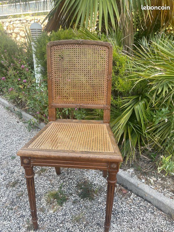 Chaise de bureau cannée (image 2)