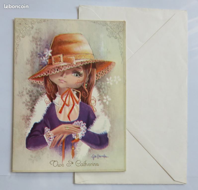 Carte Postale Ancienne Raphael (école italienne) sainte catherine d