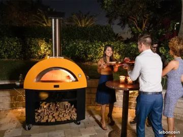 Four à Pizza à Bois et Gaz Moderno 5 Pizzas Rouge Antique (image 5)