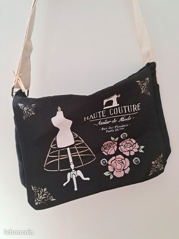 Sac bandoulière motif haute couture (image 2)