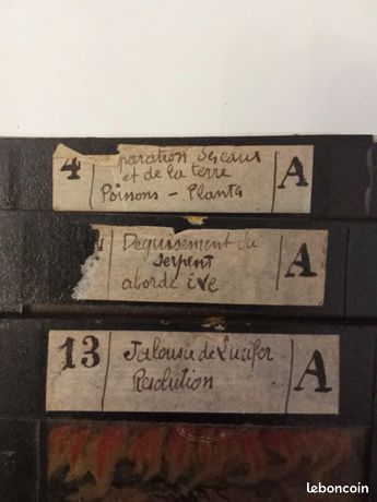 LOT DE 12 Plaques U.K. XIXe pour Lanterne Magique JACKDAW OF RHEIMS