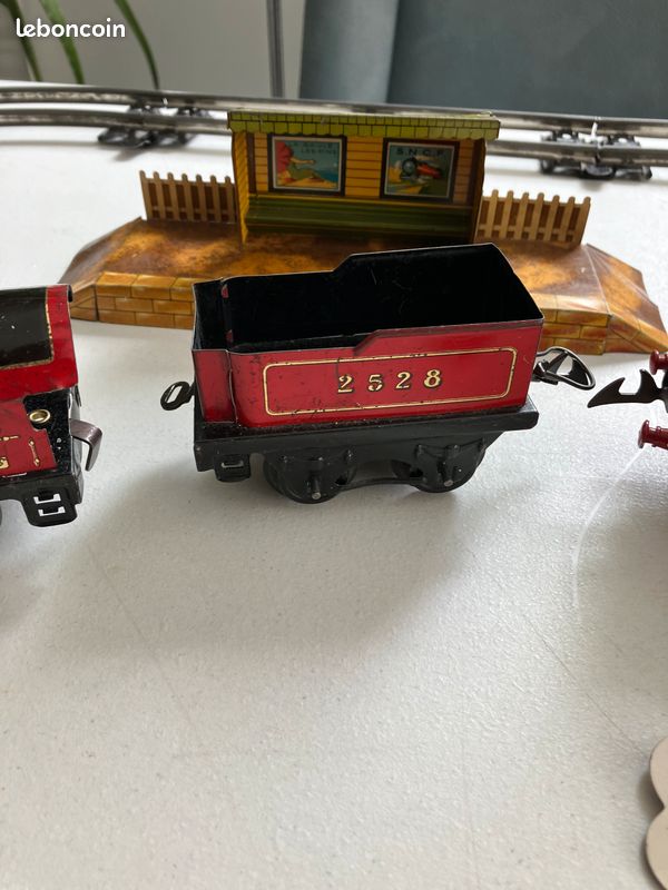 Train Mécanique Hornby Meccano - Coffret Complet 1947 à Clé - Tôle - Occasion