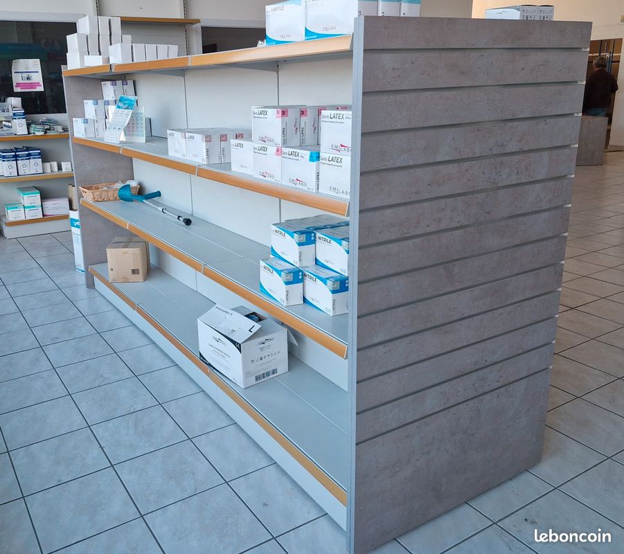 Etagere centrale agencement magasin grise (image 3)