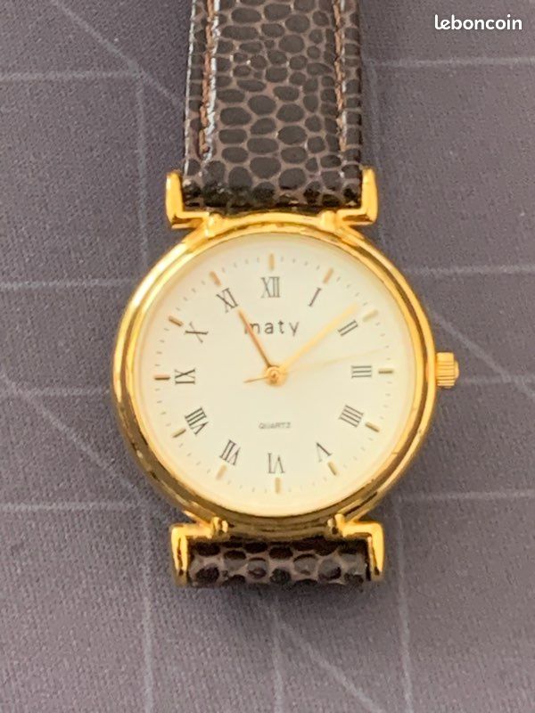 Montre Maty Vintage - Mouvement à Quartz, Pile à Changer - Occasion, Pour Homme