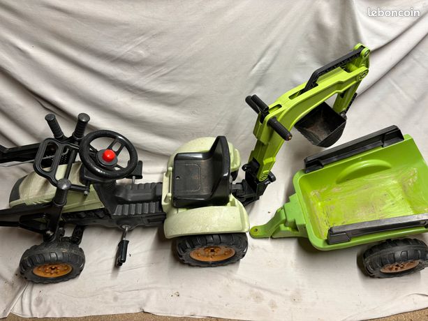 Tracteur à Pédales Claas Arion Avec Remorque Falk – Dès 2 Ans, Made In France, Volant Klaxon, Jeux D'Imitation Jardin