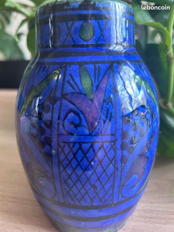 Poterie berbère marocaine bleu cobalt (image 13)