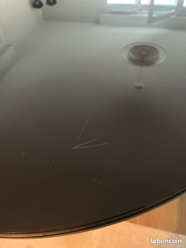 Table tulipe black plateau en verre (image 4)