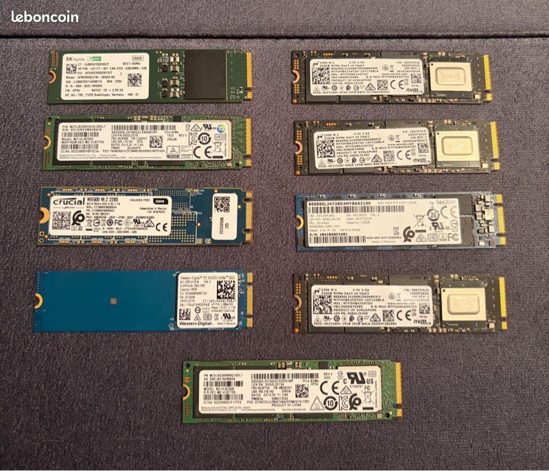 Lot SSD M.2 NVME 256Go / 128Go - Accessoires informatique