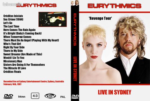 Eurythmics Live in Sydney 1987 Rare DVD DVD Films 