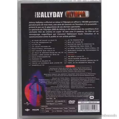 DVD Johnny Hallyday Olympia 2000 Le film - Thierry Rogen (image 1)