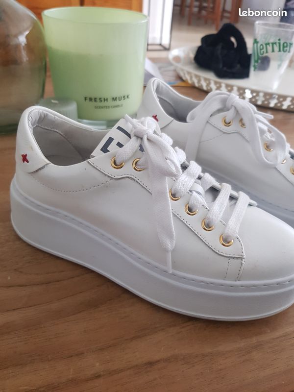Basket blanche 37 marque Gio+ prix magasin + 130 euros (image 1)