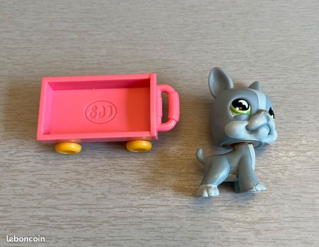 Lot Littlest Pet Shop Hasbro – Chat #855 Et Chien #857 Boston Terrier Picnic Time